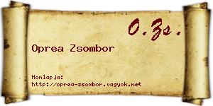 Oprea Zsombor névjegykártya